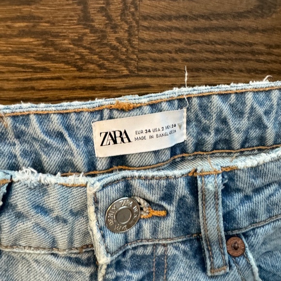 ZARA Women's Denim Jeans USA 2 EUR 34 - Picture 2 of 5